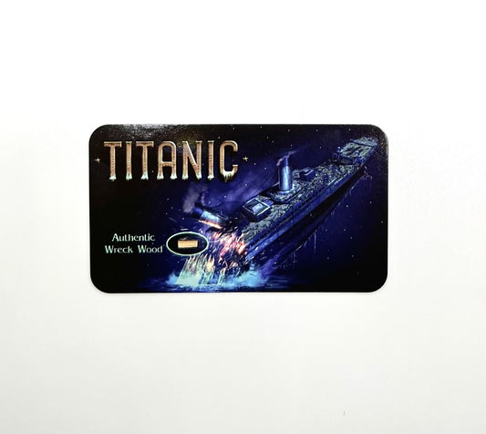 Authentic Titanic Wreck Wood on a Stunning Art Card