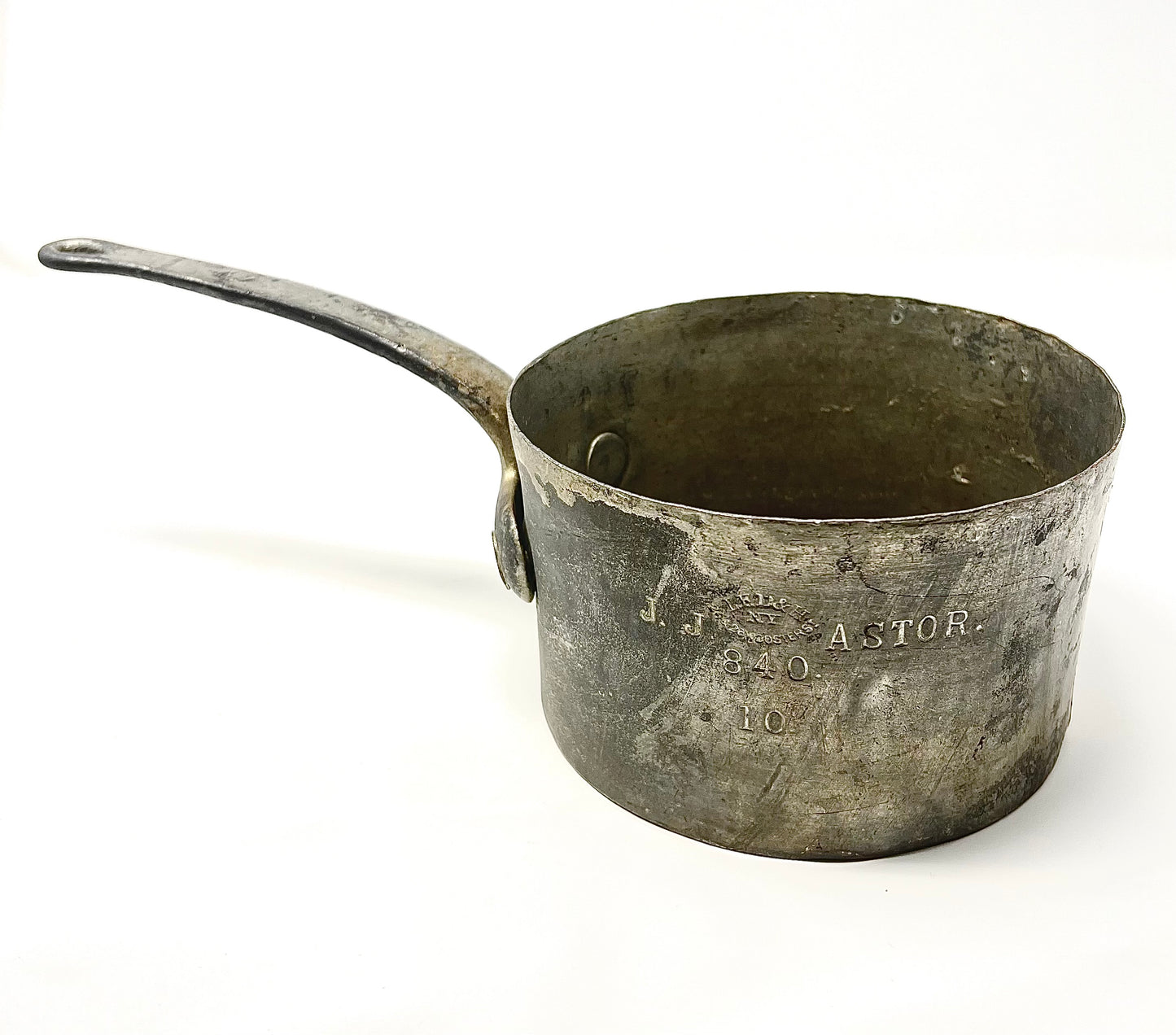 For the Elite collector! John Jacob Astor IV, Titanic Victim. Personally owned cooking pot from residential mansion. Astor’s Last Supper. Medium size.