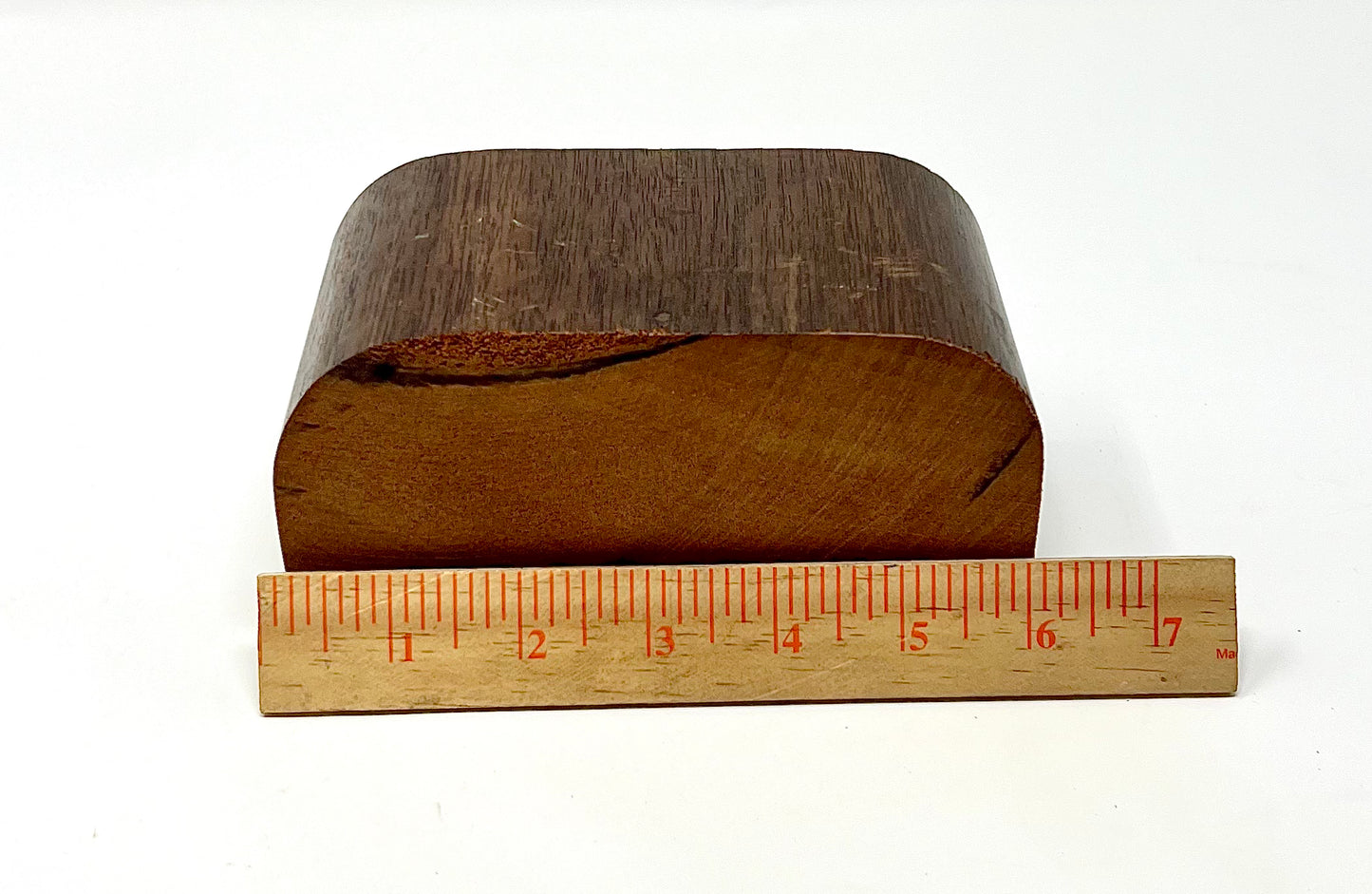 1997 Titanic Movie Prop. A piece of mahogany railing as seen in the “spit like a man” scene.