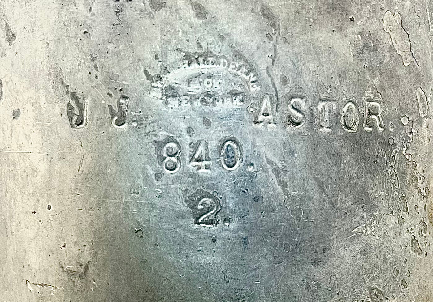 For the Elite collector! Personally owned name stamped cooking pot (2 of 3, medium size) from the John Jacob Astor IV Mansion. “Astor’s Last Supper”