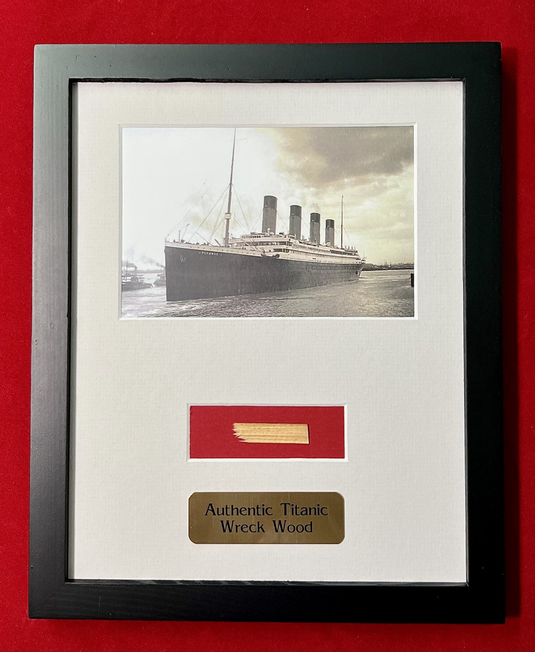Framed Authentic Titanic Wreck Wood