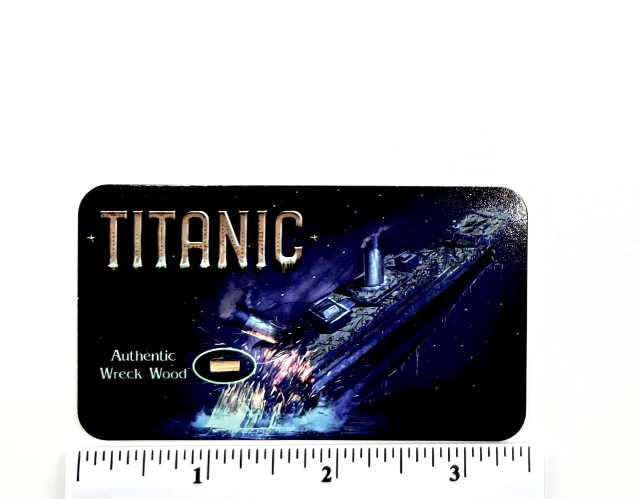 Authentic Titanic Wreck Wood on a Stunning Art Card